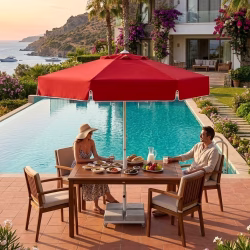 Yuvarlak Bahçe ve Havuz için 200x200cm Şemsiye