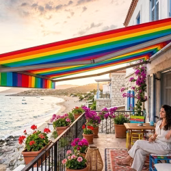 Balkon Tentesi Demonte 400 x 250 cm Açılım