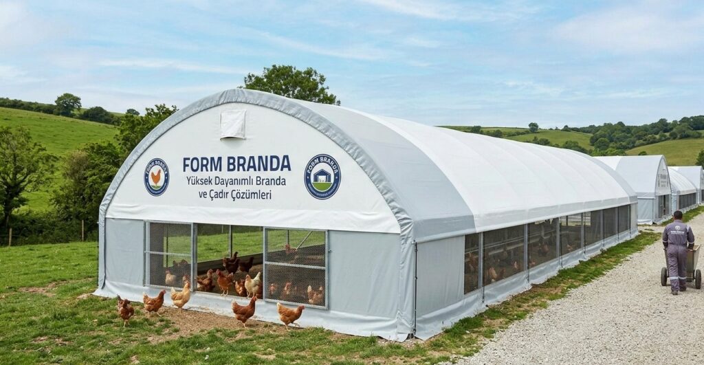 Yalıtımlı Ekonomik Kanatlı Hayvan Tavuk Hindi Kaz Çadırı 40 m2