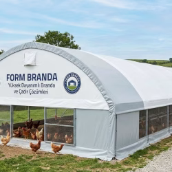 Yalıtımlı Ekonomik Kanatlı Hayvan Tavuk Hindi Kaz Çadırı 40 m2